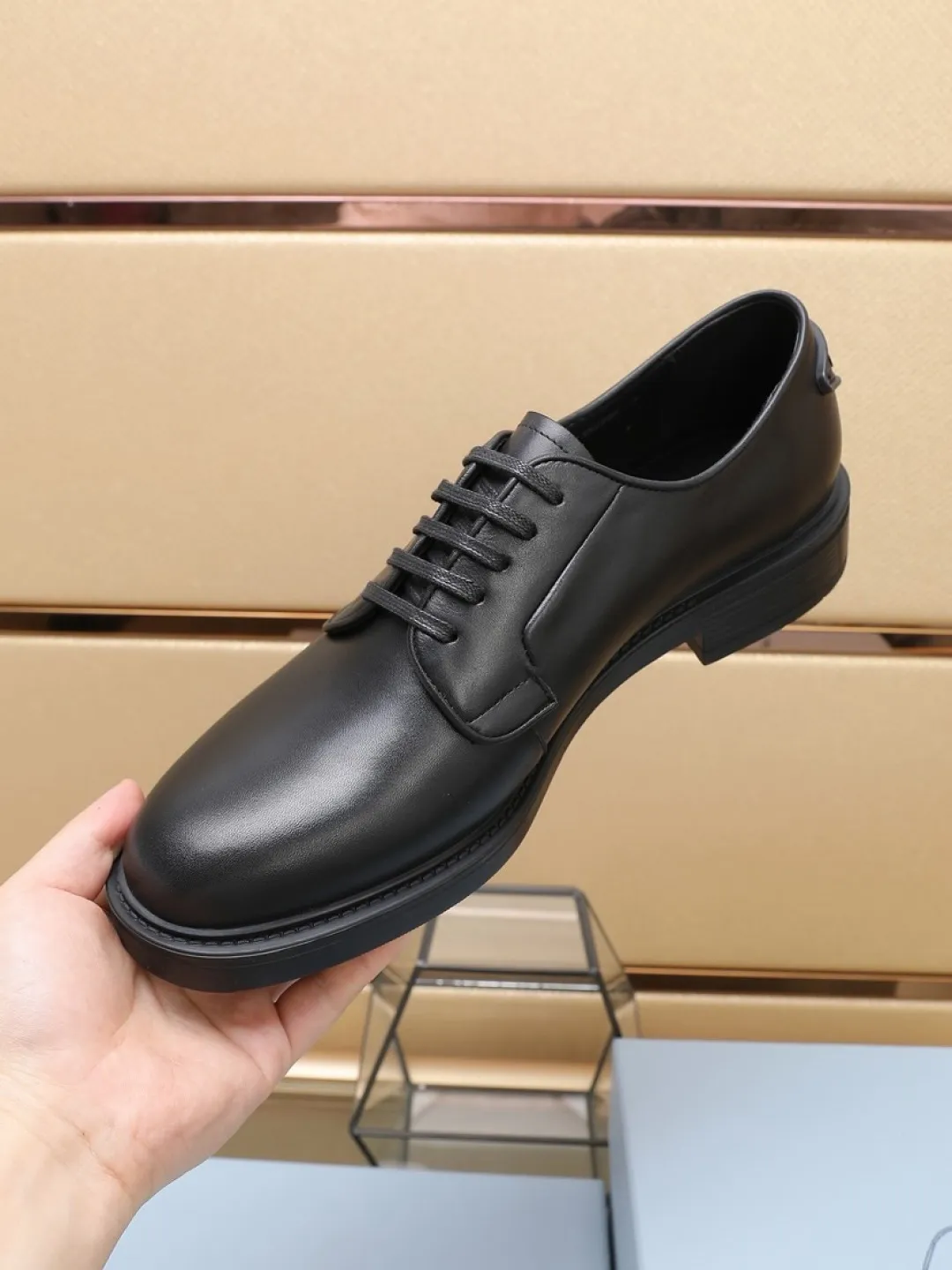P640💰🔥《PRADA》👏Latest • High-end top brand luxury ~ purchasing agency, top quality. New fashionable business men's shoes🔜The uppers are made of original open-edge beaded cowhide➕cowhide·lining, with fine workmanship. The original stylish and soft combination wear-resistant and non-slip outsole is light and comfortable on the feet. The real thing looks better in real life. Size: 38/45
